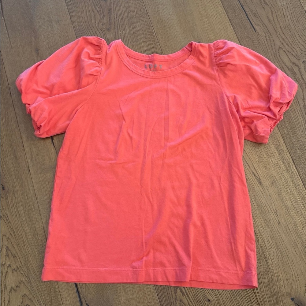 Coral Puff Sleeve Top
